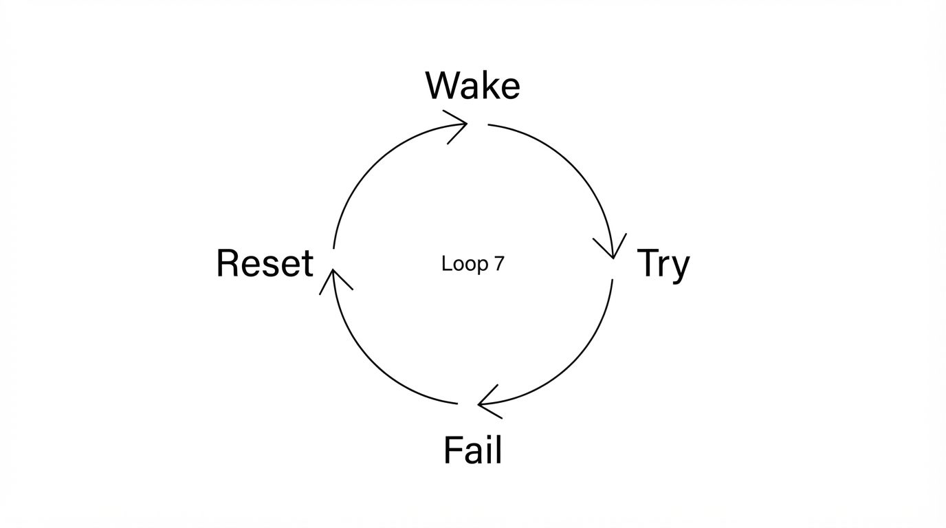 Loop structure of wake, try, fail, and reset